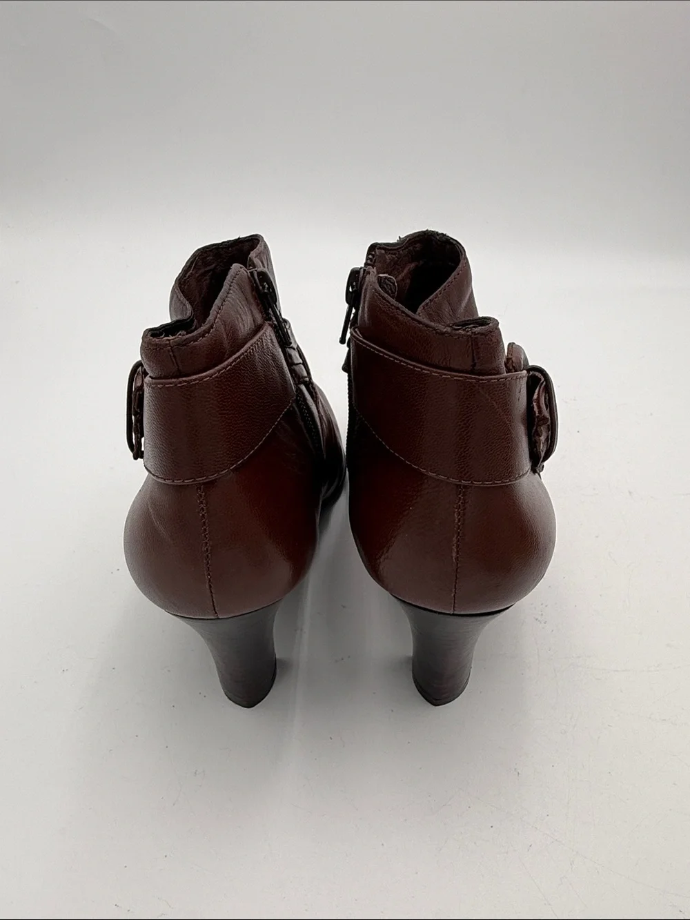 Nurture by Lamaze Women's Brown Ankle Booties 10M fall Y2K casual Buckle Accent